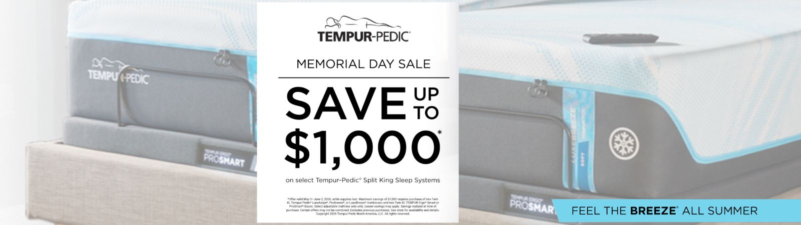 Tempur Alt Memorial Day 2026